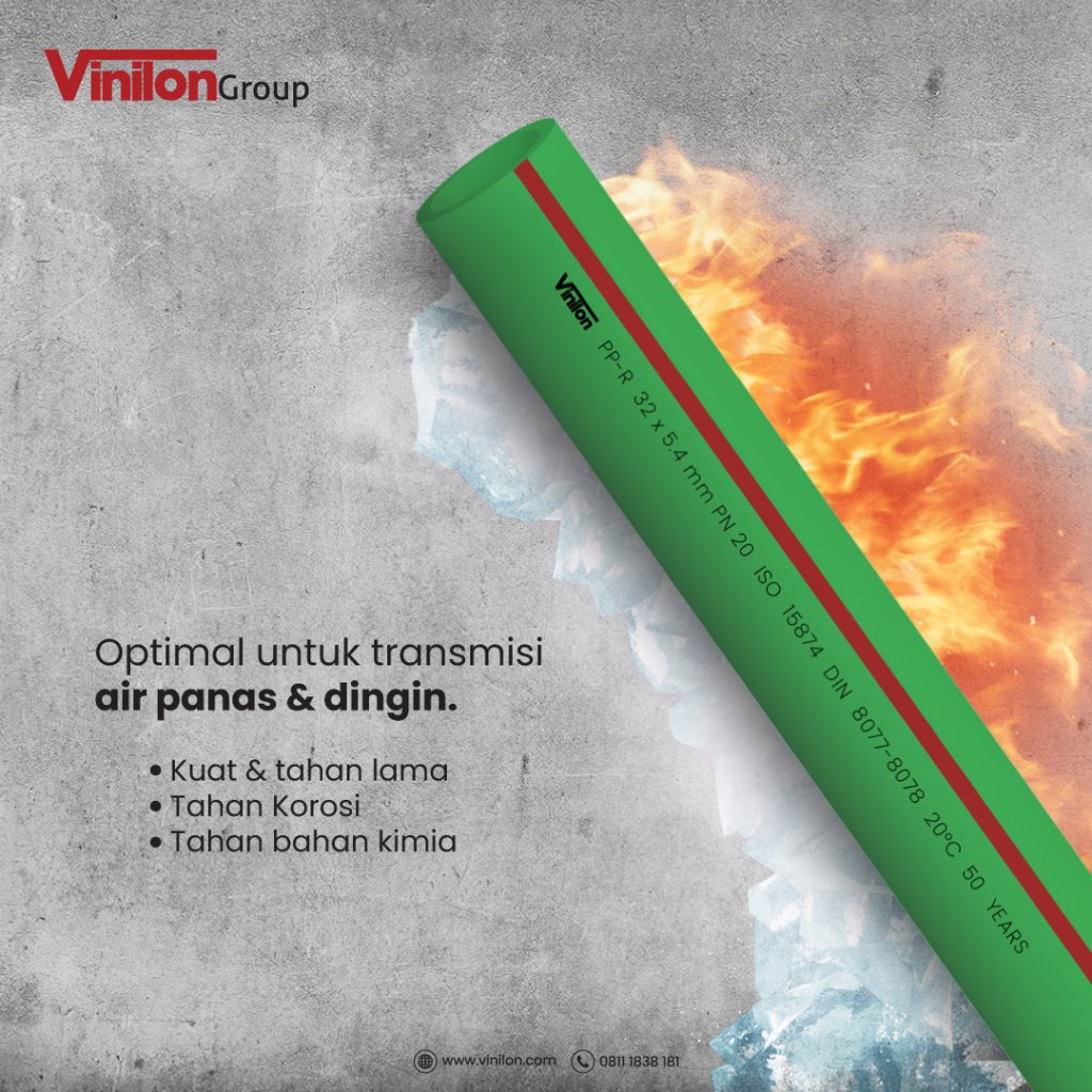 Pipa PPR VINILON AIR PANAS dingin