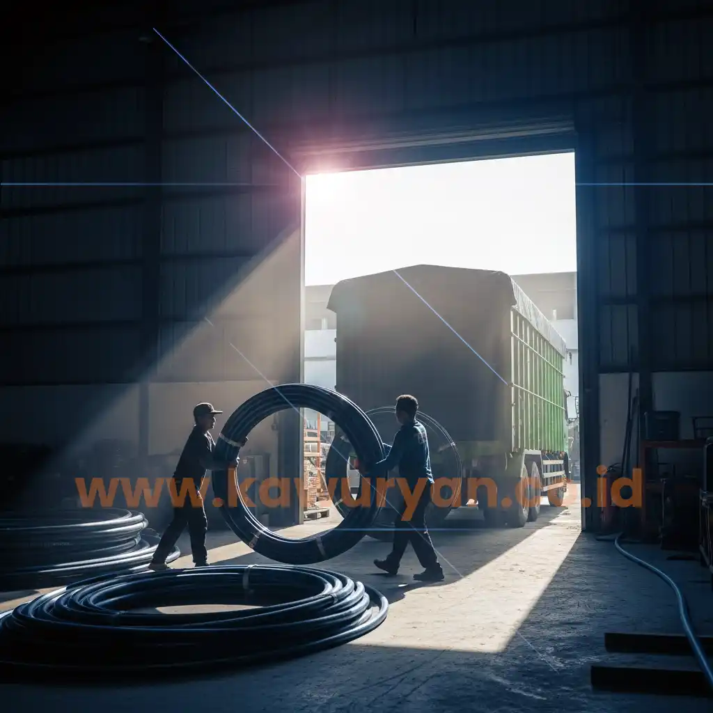 pipa hdpe vinilon 1,5inch pipa hdpe vinilon untuk proyek air bersih